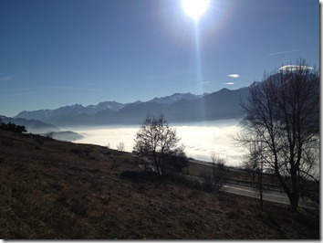 Aosta Valley in the fog