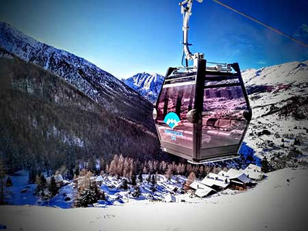 The new gondola from Champoluc is up and running