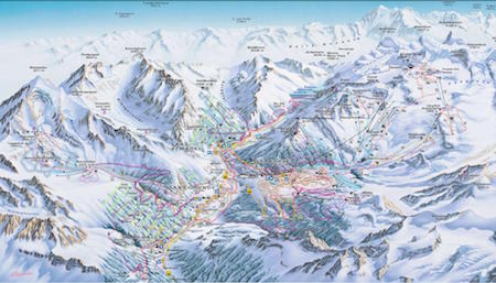 Saas-Fee piste map