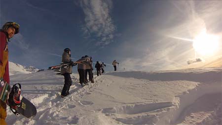 Heli-skiing