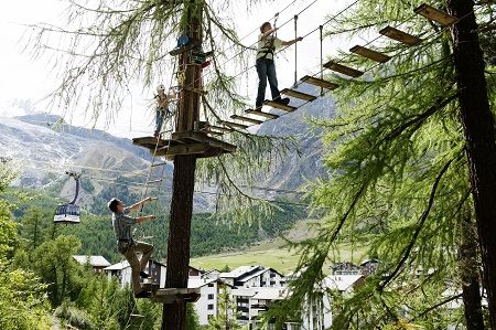 Adventure forest in Saas-Fee