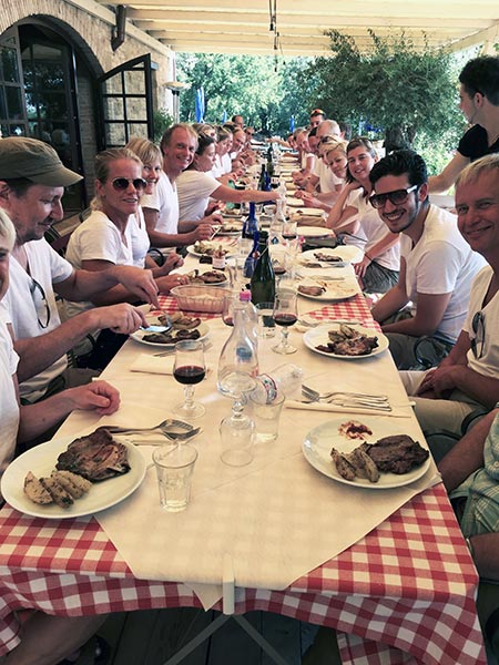 Umbria agriturismo lunch