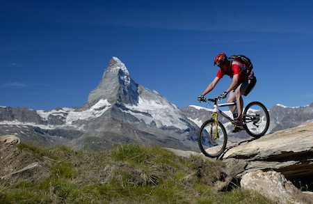 Biking, Zermatt, phot. Gerhard Kirschker