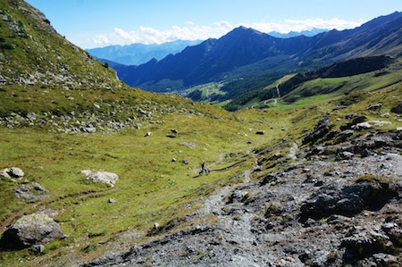 Trek Bus in summer in the Aosta Valley