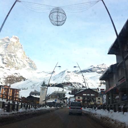 Driving in Cervinia
