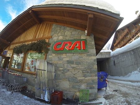 Crai food shop in Champoluc