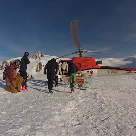 Heli-skiing in Monterosa