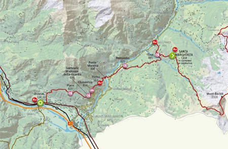 Map1 Donnas - Santa Margherita