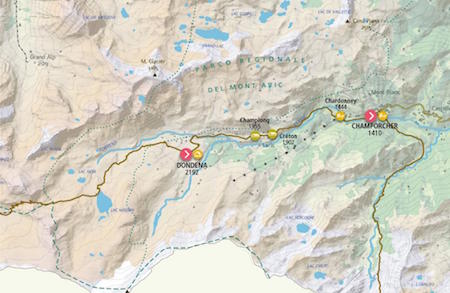 Map12 Rifugio Dondena – Champorcher title=