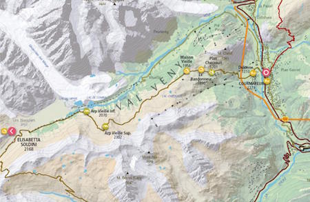 Map1 Courmayeur - Rifugio Elisabetta Soldini