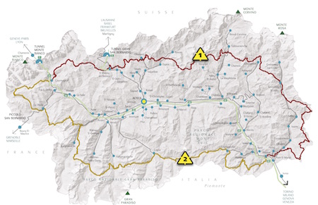 Alta Via map