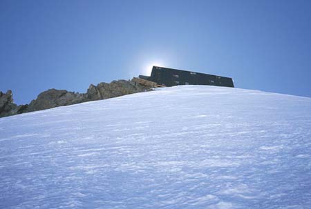 Punta Gnifetti and Capanna Margherita